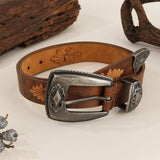 DENIM STYLE HAND WOVEN STRING PUNK STYLE RIVET BELT_CWMM3958