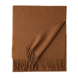 Unisex Wool Scarf Soft Solid Color With Tassels_Cwasc2707