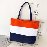 THREE COLOR THICK STRIPED CANVAS TOTE BAG_CWAB1695