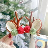 CHRISTMAS CUTE ELK ANTLER HEAD ORNAMENT HAIRPIN_CWAHA3372