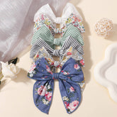 FLORAL COTTON BOW HAIR CLIP FOR BABY GIRLS_CWAHA6752