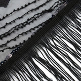 ELEGANT SHEER SEQUIN FRINGE WRAP FORMAL DRESS_CWMM8955