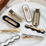 Seamless Bangs Clip Black And White Hairpin