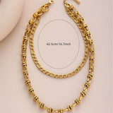 DOUBLE U SHAPED STAINLESS STEEL NECKLACE_CWMM3591