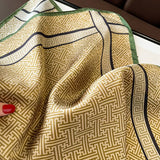 SILK SQUARE SCARF MAZE PRINT SUMMER WRAP_CWASC0611