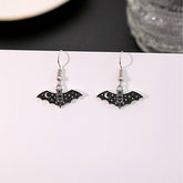 DARK HALLOWEEN FUNNY CREATIVE BAT EARRINGS_CWAJE1842