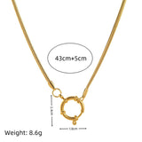BASIC LOOSE CHAIN HEART ROUND NECKLACE_CWMM5711