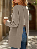 Knit loose reversible cardigan coat