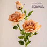 2 FLOWER 1 BUD BURNT EDGE DRIED ROSE ARTIFICIAL_CWMM6477