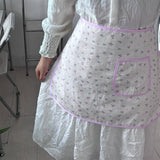 SMALL FRESH HALF LENGTH CANVAS FLORAL APRON_CWMM5843