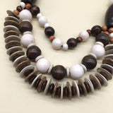 Wooden Beads Multi-Layer Handmade Long Necklace_Cwmm4921