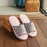 FLORAL COTTON LINEN SLIPPERS WITH SOFT SOLE_CWSHF0174