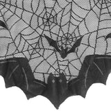 HALLOWEEN MANTEL BAT LACE TABLE RUNNER_CWMM1725