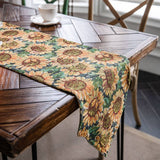 AMERICAN COUNTRY SUNFLOWER JACQUARD TABLECLOTH_CWMM0996