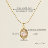 STAINLESS STEEL ZIRCON HEART PENDANT NECKLACE_CWAJE0682