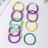 MULTI LAYERED POLYMER CLAY LETTER BRACELET SET_CWMM3517