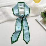Zodiac Print Skinny Scarf For Hair And Bag Tie_Cwasc0736