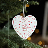 COLORFUL WOODEN SANTA SNOWFLAKE TREE ORNAMENT_CWMM9759