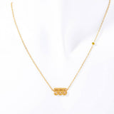 STAINLESS STEEL NUMBER RHINESTONE NECKLACE_CWMM5654