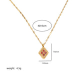 STAINLESS STEEL DECEMBER BIRTHSTONE NECKLACE_CWMM3920