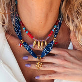 COLORFUL DOPAMINE CORAL FISH BEADED SWEATER CHAIN_CWAJE4616