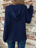 Solid-Color Hooded Loose Long-Sleeved Sweatshirt_Cwohol1143