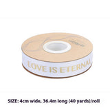 GOLD STAMPED THREADED RIBBON DIY BOW RIBBON_CWMM5778