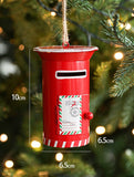 IRON PAINTED MAILBOX VINTAGE CHRISTMAS HANGING_CWMM9780