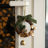 IRON METAL CHRISTMAS BELL HANGING WREATH DECOR_CWMM9740