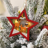 Wooden Luminous Pendant Christmas Decorations_Cwmm2935