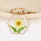 NEW NATURAL DRIED FLOWER KEYCHAIN PENDANT_CWMM3714