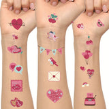 Valentine S Heart Tattoos Waterproof Single Use_Cwmm8242