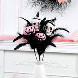 FEATHER SKULL PUMPKIN HALLOWEEN BOUQUET PICK_CWMM9875