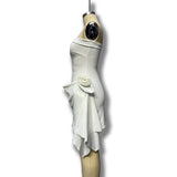 Strapless Slimming Stylish Short 3D Floral Dress