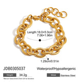 18K GOLD STEEL ROUND ZIRCON WHITE TENNIS CHAIN_CWAJE4803