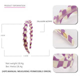 Wavy Acetate Check Headband Hairpin