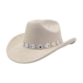 Unisex Suede Cowboy Jazz Fedora Hat Western_Cwah04481
