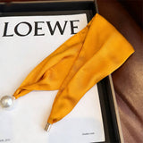 Solid Pearl Magnetic Silk Neck Scarf_Cwasc03939