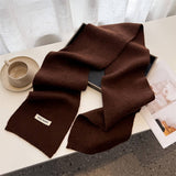 Solid Knit Scarf Soft Warm Winter Shawl_Cwasc03456