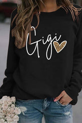 Valentine Letter Printed Long Sleeve Sweatshirt_Cwtstl0969