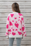 Valentine Heart Sweater Crewneck Pullover Sweater