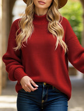 Loose V-neck Knit Sweater