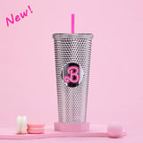 DOUBLE LAYER PORTABLE PLASTIC STRAW DIAMOND CUP_CWMM0978