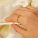 Zircon Inlay Rings Adjustable Titani Steel Rings_Cwaje1238