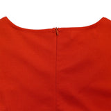 RUFFLED RETRO V NECK HIP HUGGING PENCIL DRESS_CWDSD6140