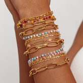 18K STAINLESS STEEL SPLICING CHAIN BRACELET_CWMM3733