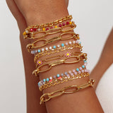 18K STAINLESS STEEL SPLICING CHAIN BRACELET_CWMM3733