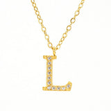 FASHION 26 LETTER DIAMOND PENDANT NECKLACE_CWAJE0684