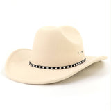 Western Cowboy Felt Hat Wide Brim Ethnic Jazz Hat_Cwah0679