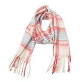 CHUNKY CIRCLE YARN PLAID SCARF THICK FALL WINTER_CWASC0878